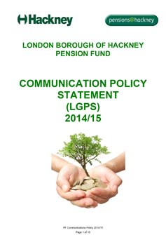 Icon for Pension Fund Communications Policy Statement 2014-15