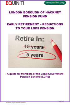 Icon for Early Retirement - Reductions to your LGPS Pension