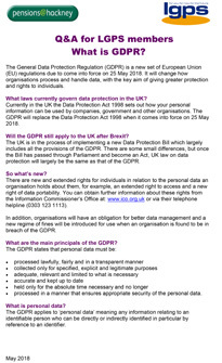 Icon for LBHPF - GDPR FAQs for LGPS members