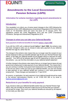 Icon for LBHPF Member Update May 2019 - Amendments to the Local Government Pension Scheme